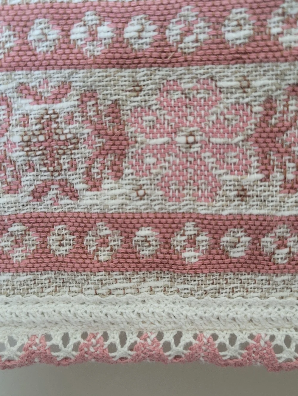 Vintage Kolf Austria Apron & Matching Oven Mit NWT Crochet Trim Linen Cotton